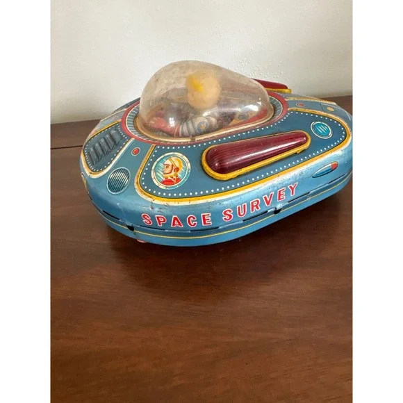 Vintage Tin Toy Spaceship X-07 Modern Toys Surveillant 1950's Toy Japan